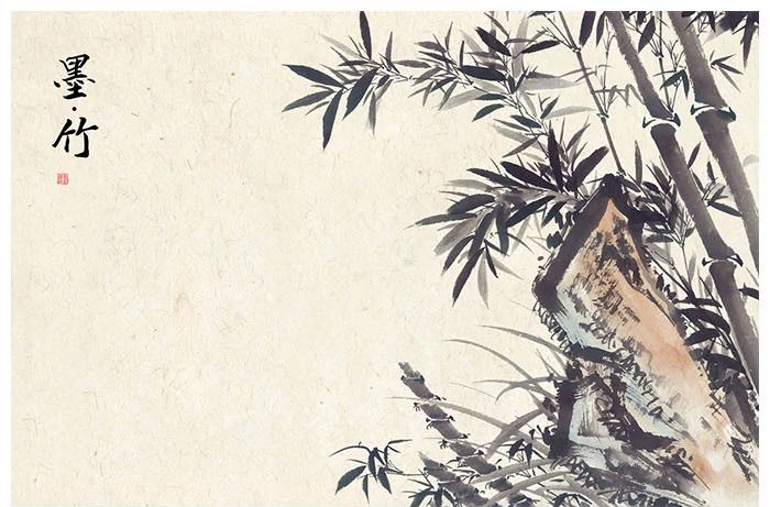 工笔画水墨古风素材，附送古风字体文件【157期】