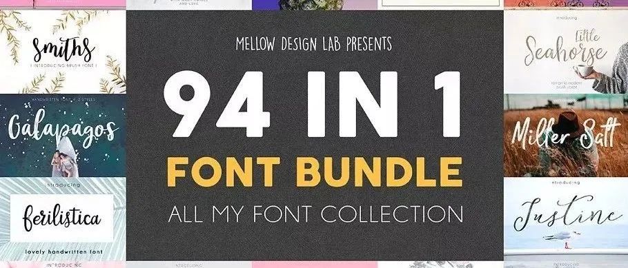 素材 | 设计必备94套英文字体合集大礼包【279期】