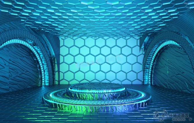 神仙级C4D炫酷舞台工程文件来了，这也太好看了吧！(1011期）