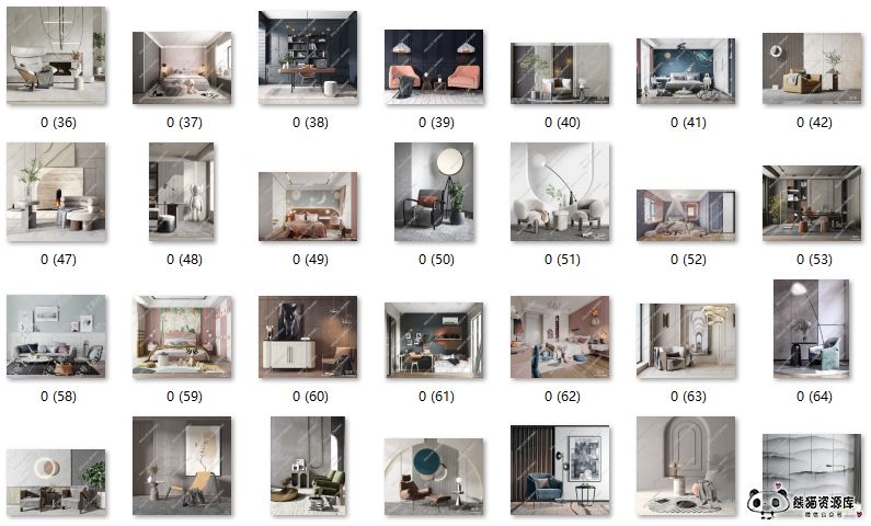 88个室内通用格式场景模型下载含贴图【1099期】