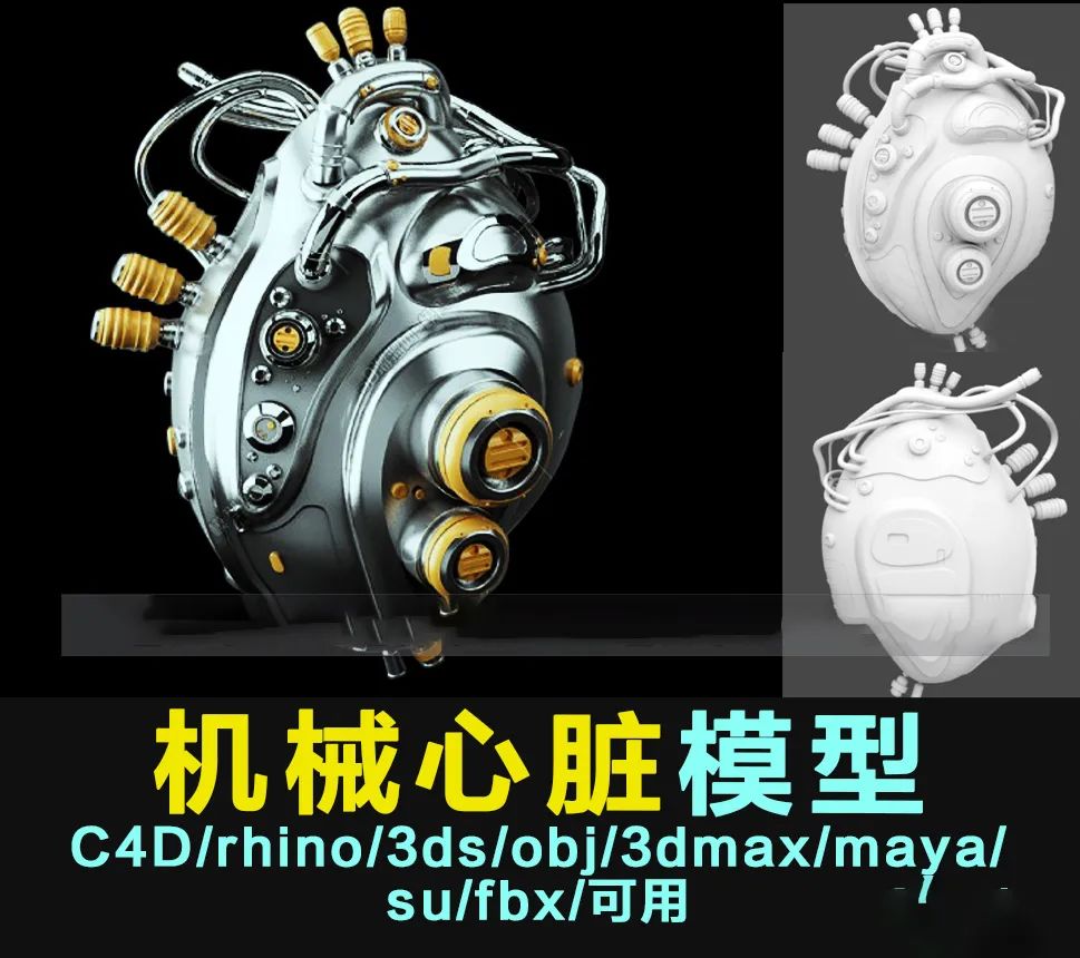 今天给大家带来一组(机械心脏人体器官模型血管)【1291期】