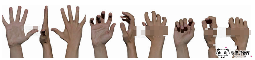 一组高精度男性手模型下载含贴图【1260期】