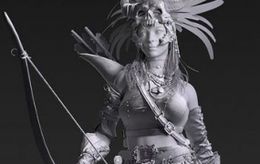 影视人物角色女猎案例教程模型篇069