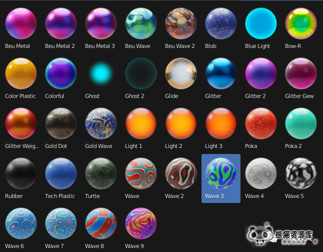 Blender真实程序材质球Realtime Materials渲染资产预设库【1725期】